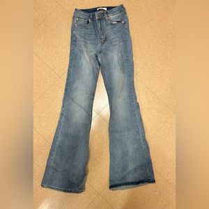 Garage flare jeans, light wash, size 0